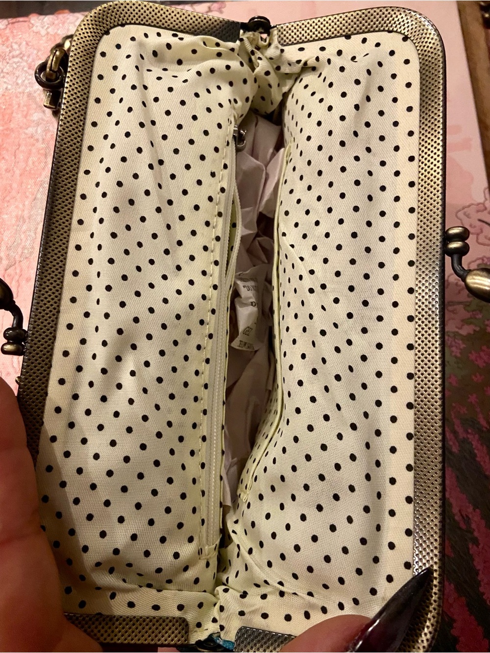Western Cow Skull Kisslock Bag - Picture 3 of 4